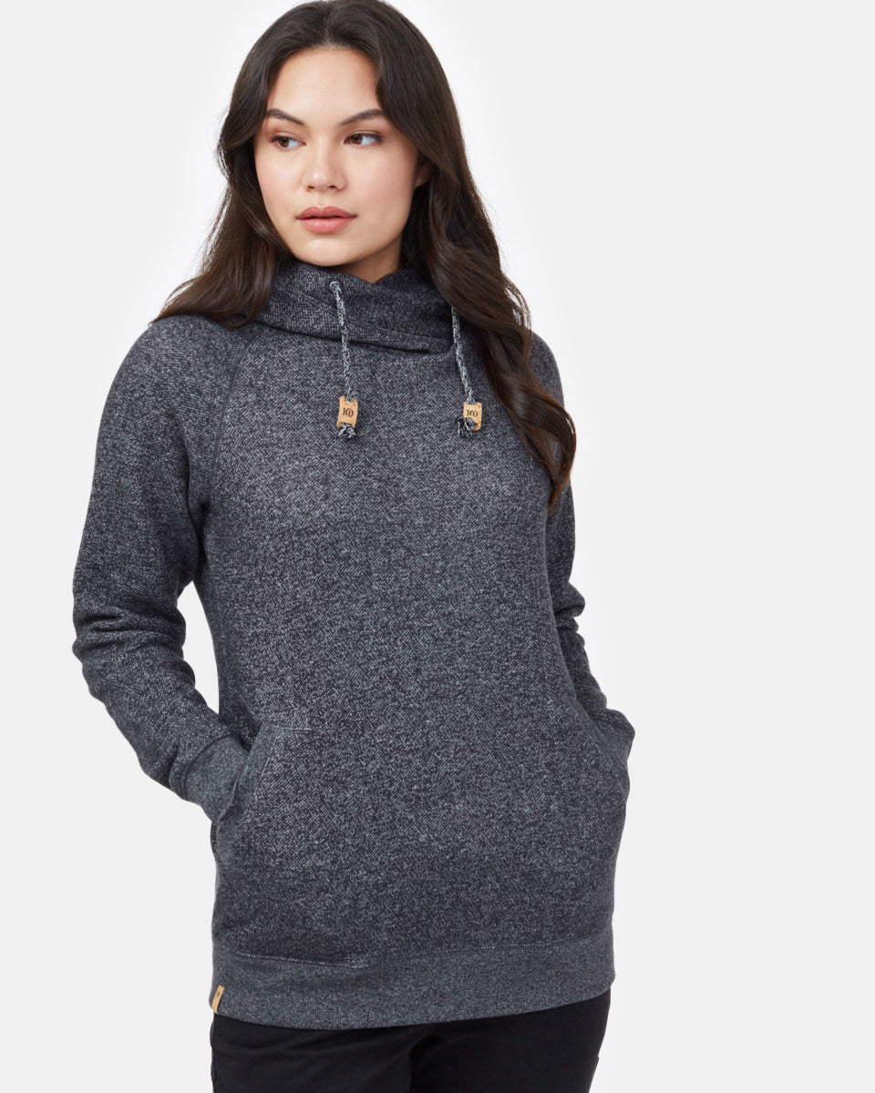 Black Organic Cotton Pullover Hoodie