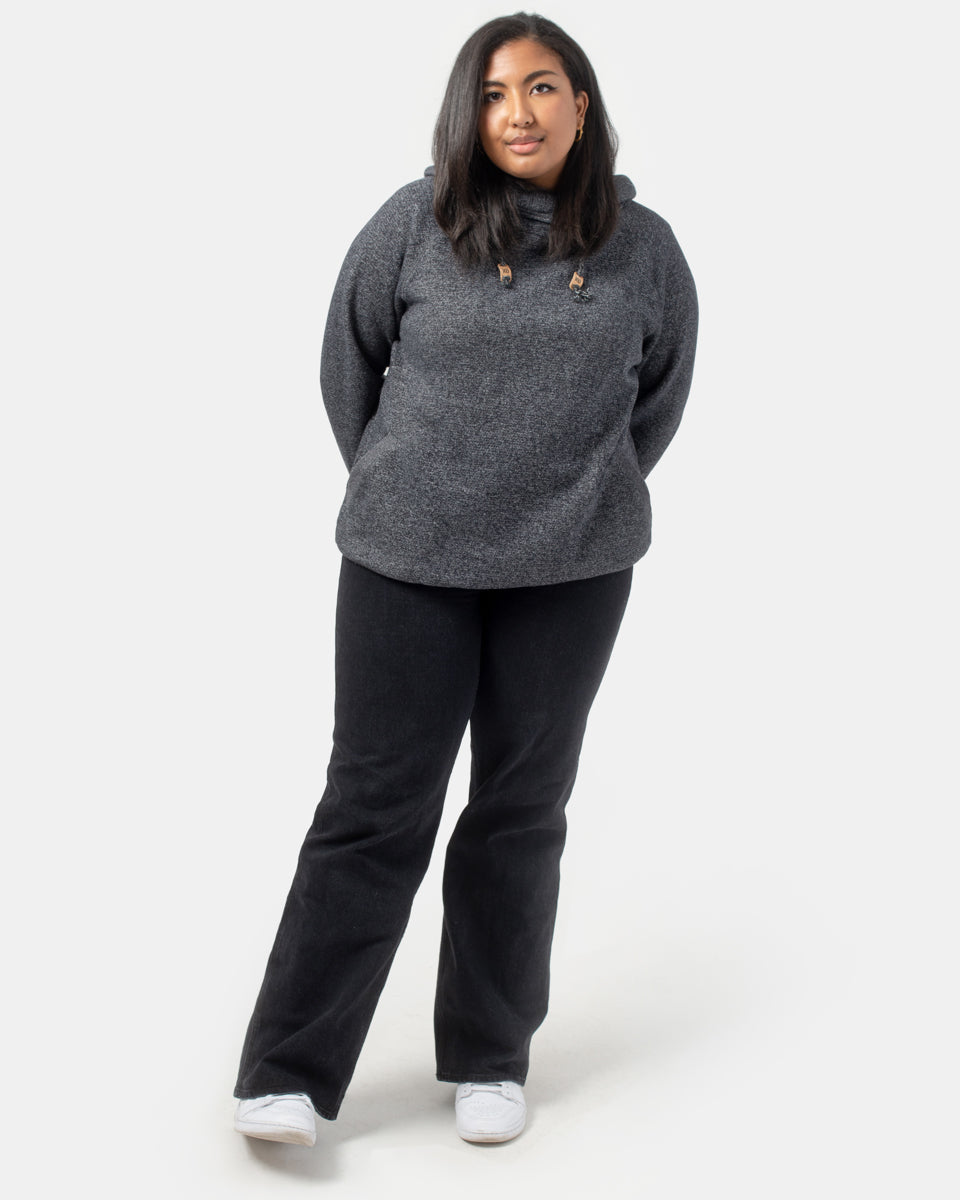 Black Organic Cotton Pullover Hoodie