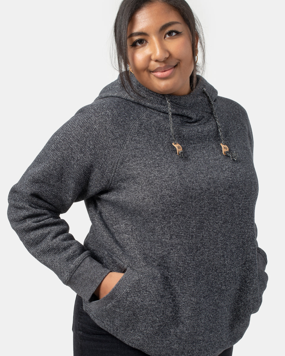 Black Organic Cotton Pullover Hoodie