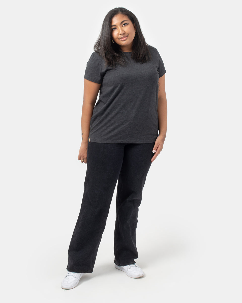 Black Recycled Polyester Crew Neck T-Shirt