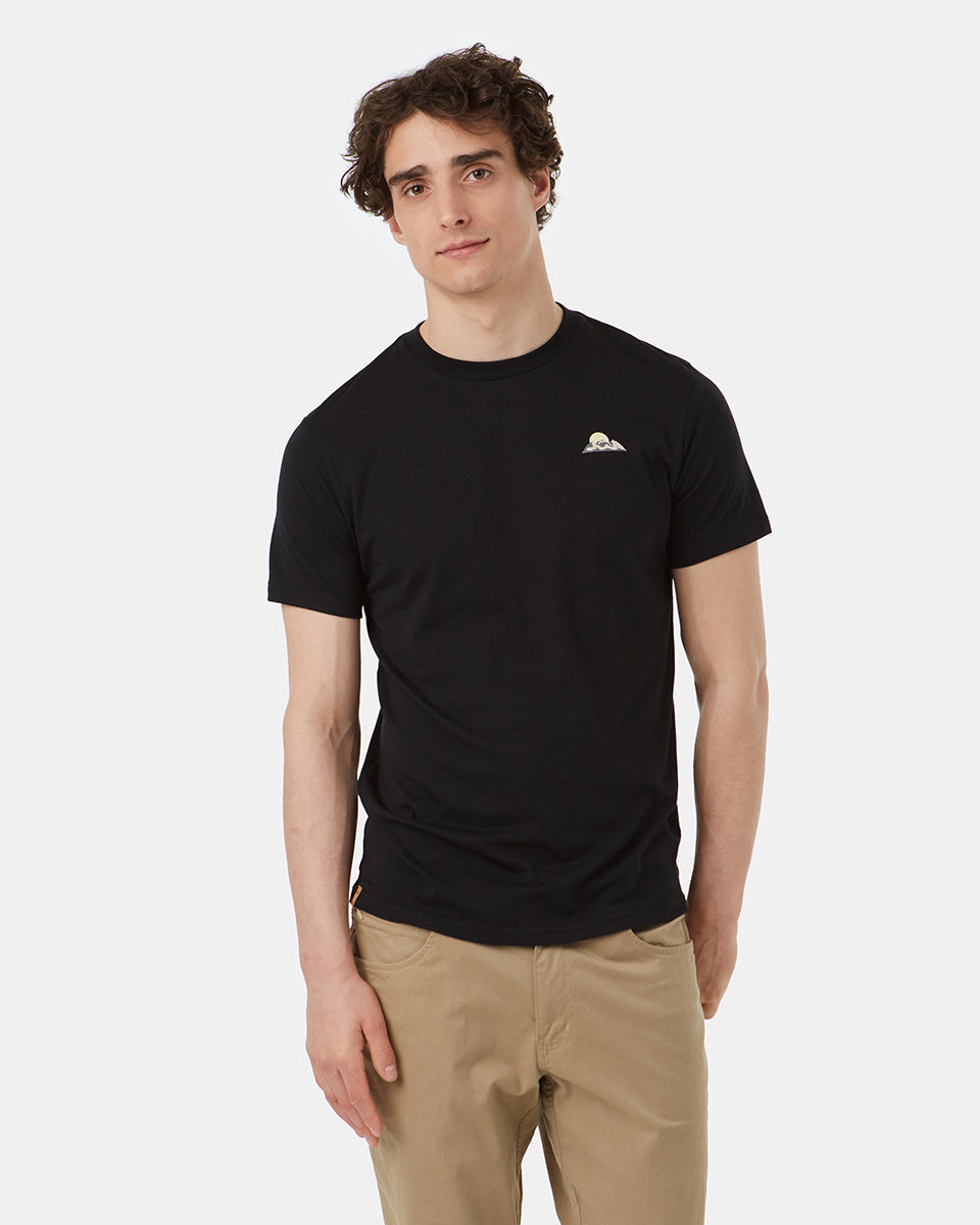 Black Recycled Polyester Crew Neck T-Shirt