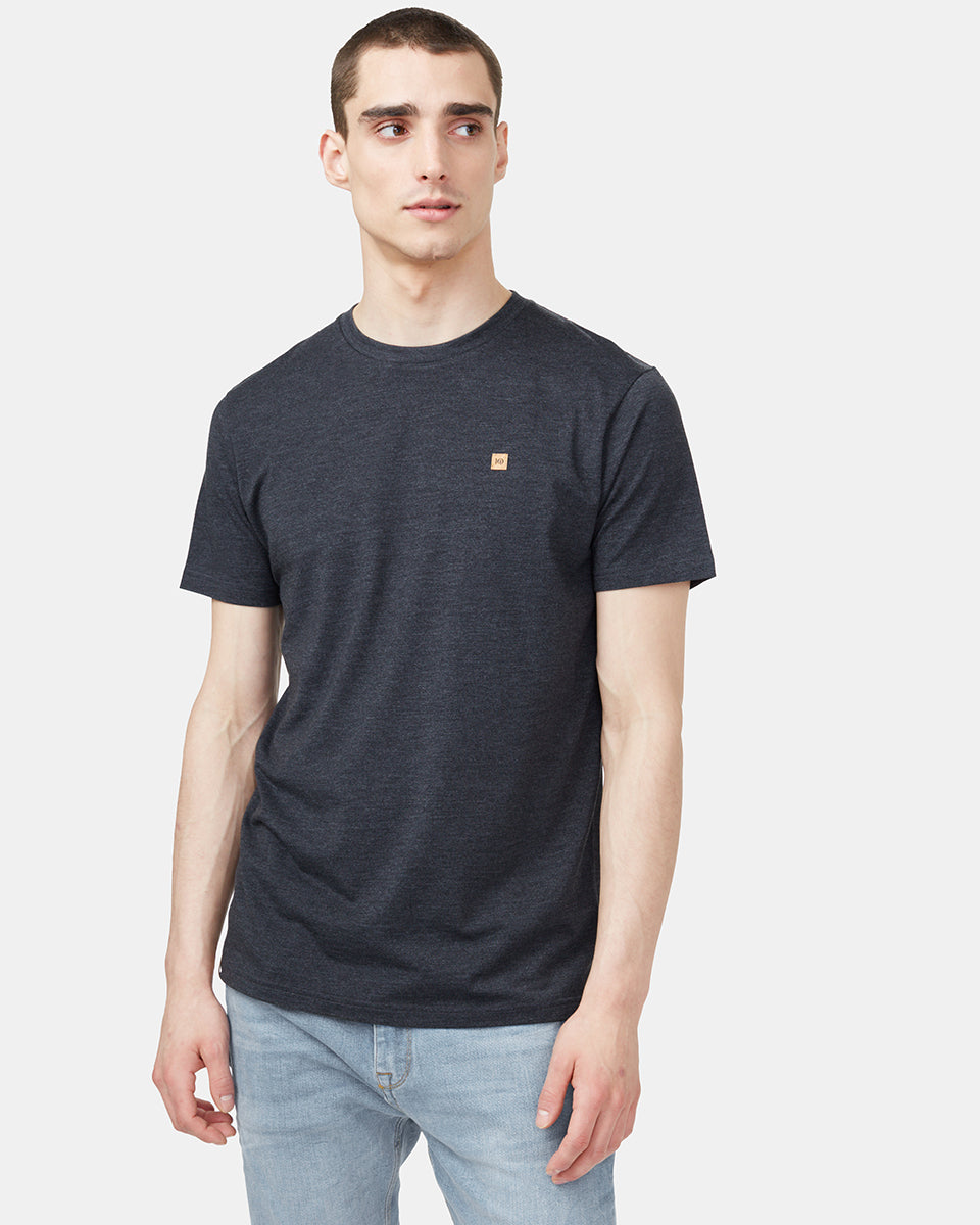 Black Recycled Polyester Crew Neck Tee