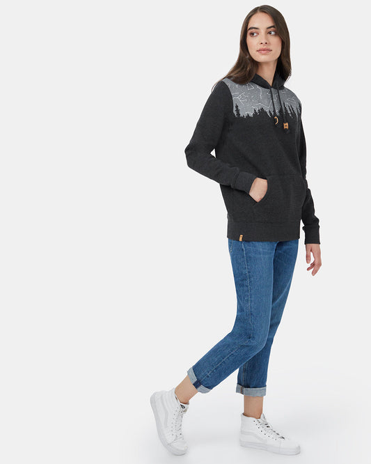 Black Tree Graphic Pullover Hoodie