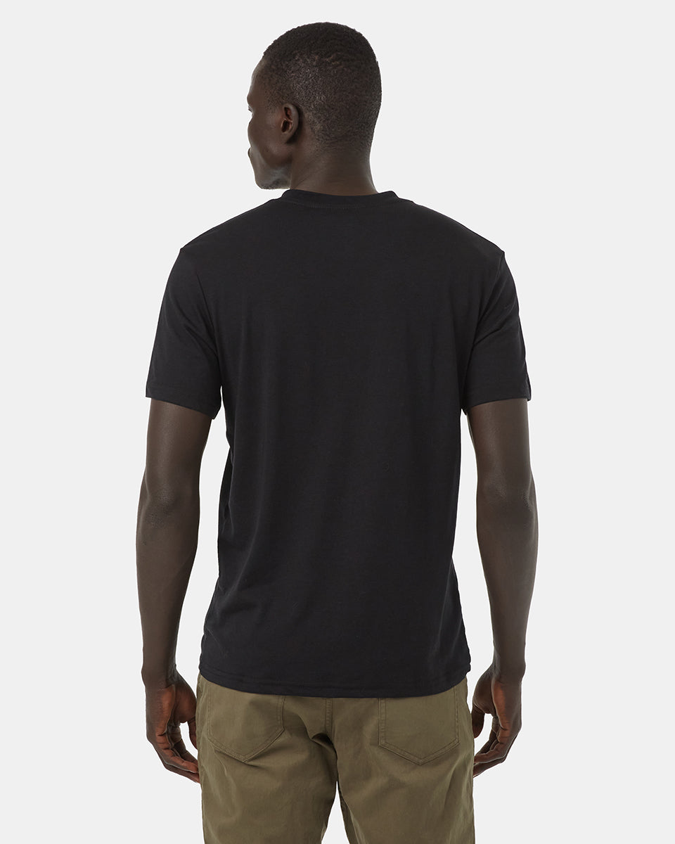 Black V-Neck Short Sleeve T-Shirt