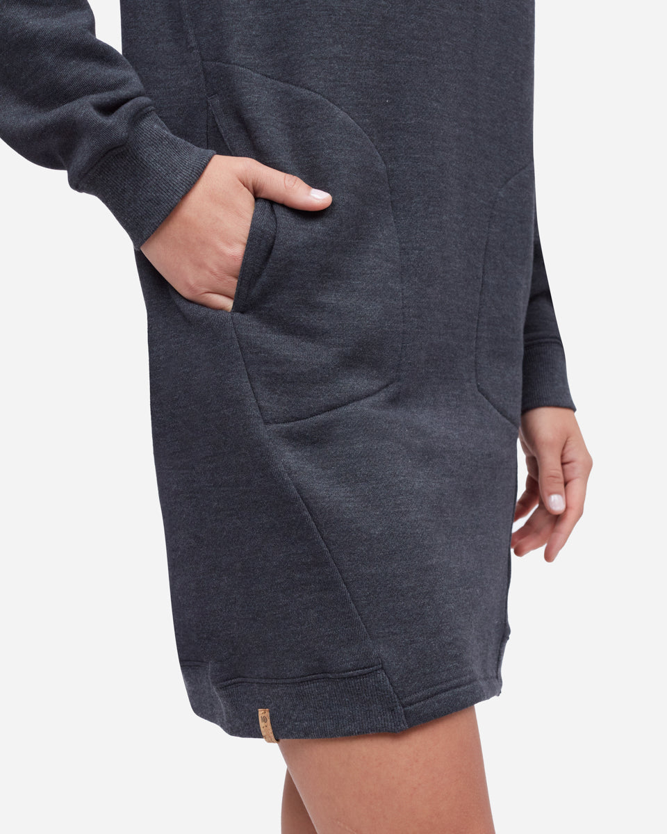 Black Women's Crew Neck Sweater Dress