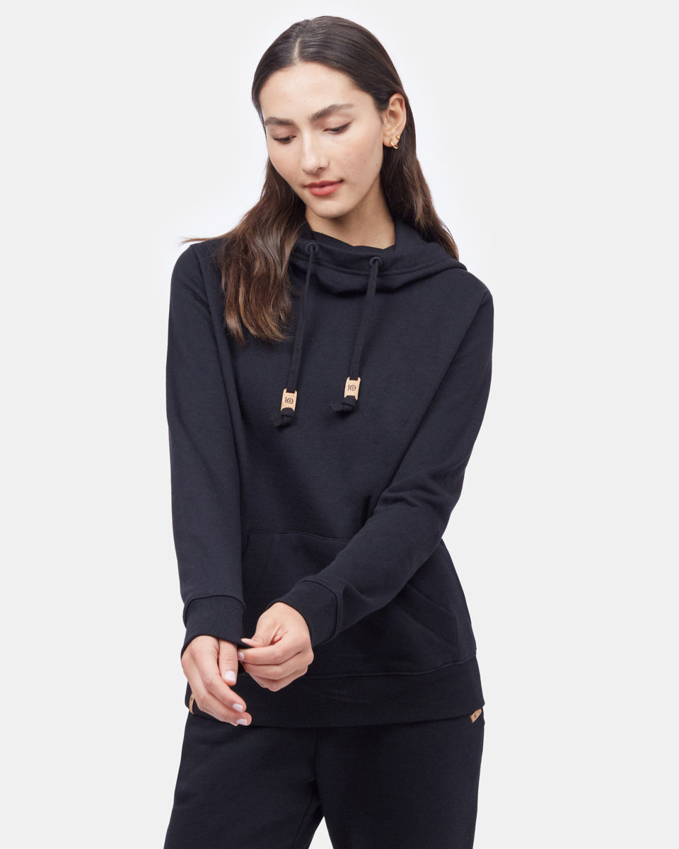 Black Women's Eco-Friendly Pullover Hoodie