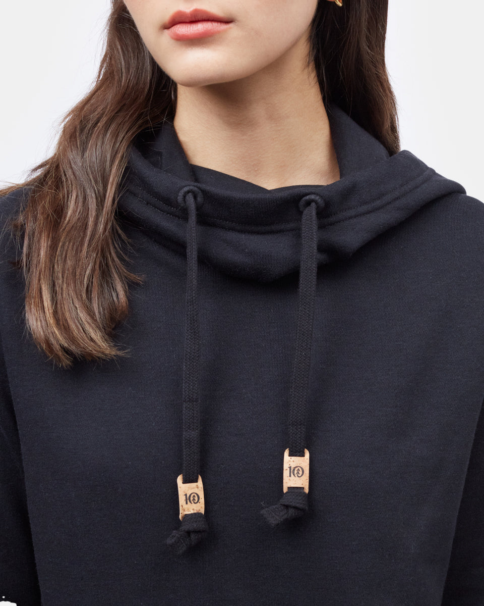 Black Women's Eco-Friendly Pullover Hoodie