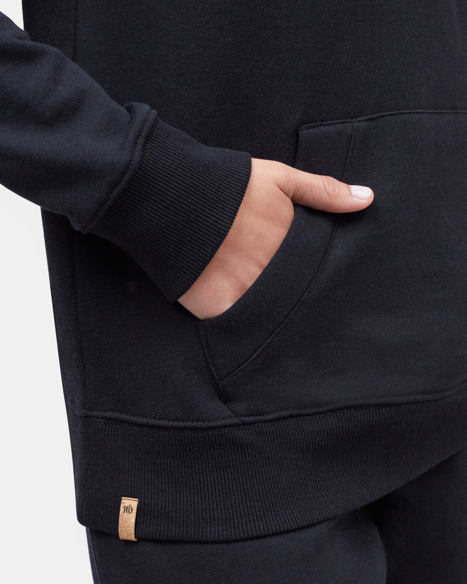 Black Women's Eco-Friendly Pullover Hoodie