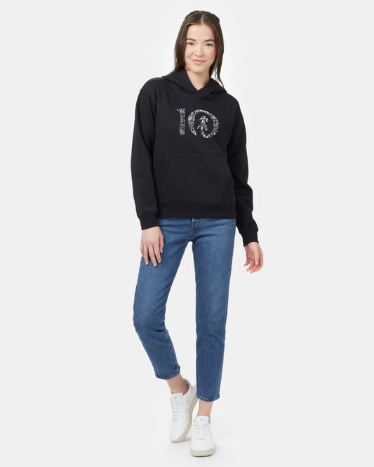 Black Women's Eco-Friendly Pullover Hoodie