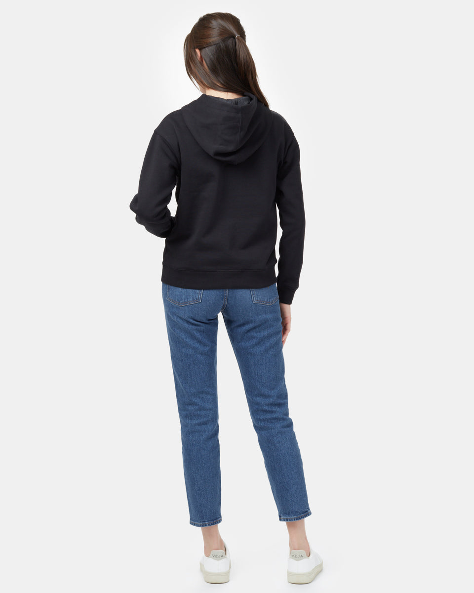 Black Women's Eco-Friendly Pullover Hoodie