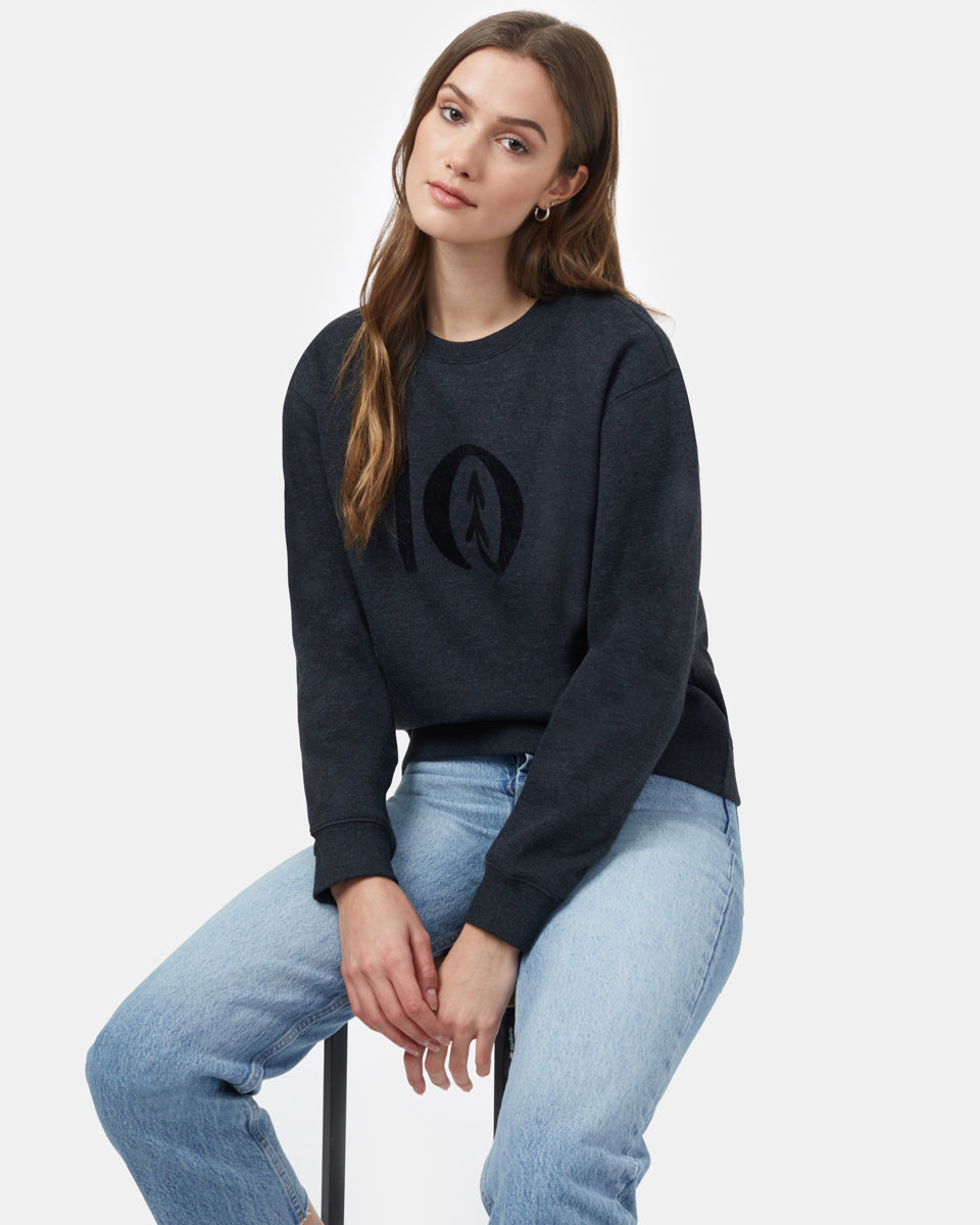 Black Women's Graphic Crew Neck