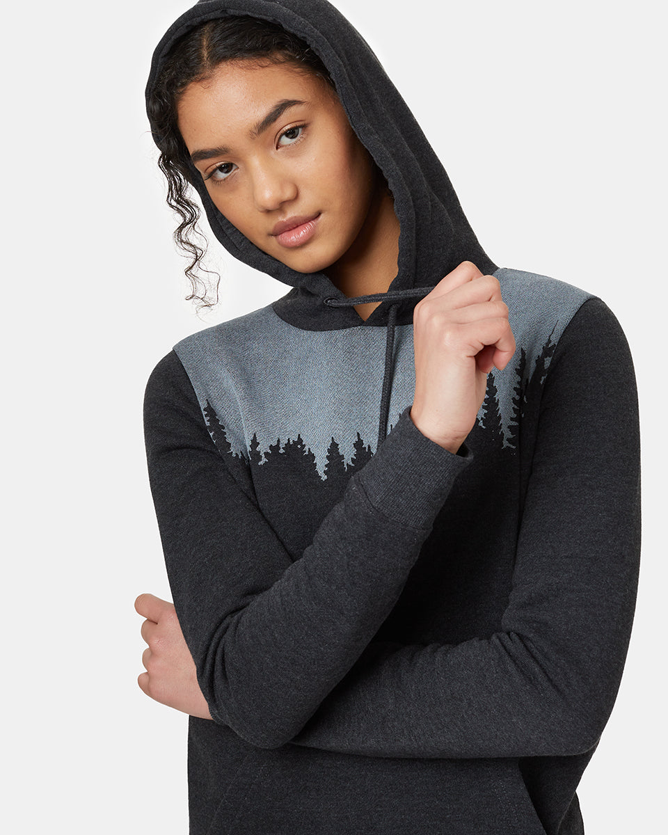 Black Women's Graphic Pullover Hoodie