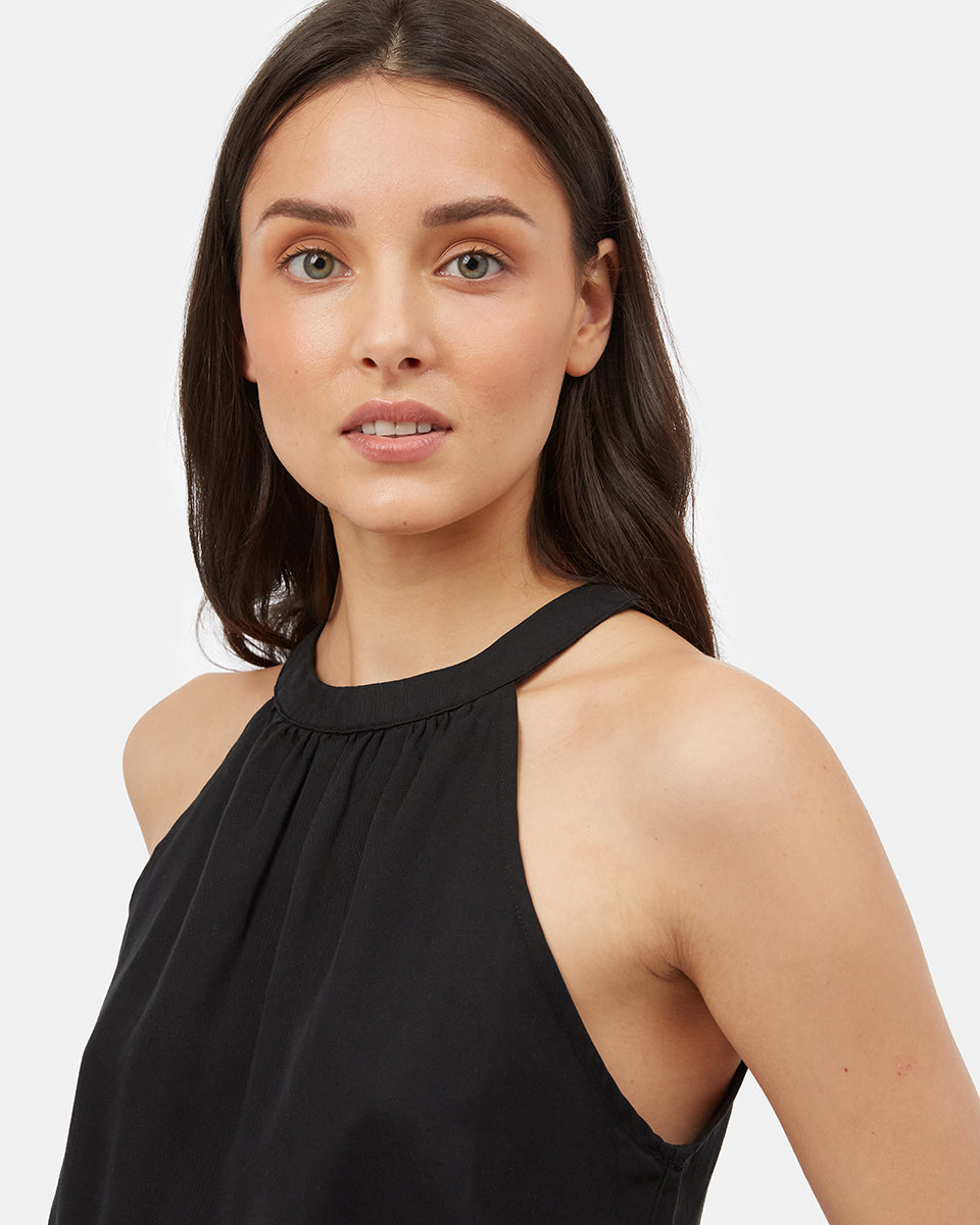 Black Women's Halterneck Summer Dress