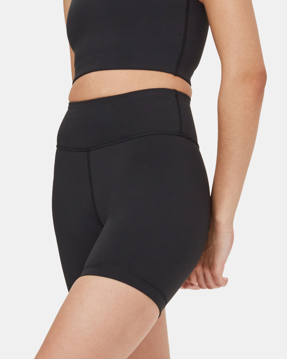 Black Women's High-Rise Biker Shorts