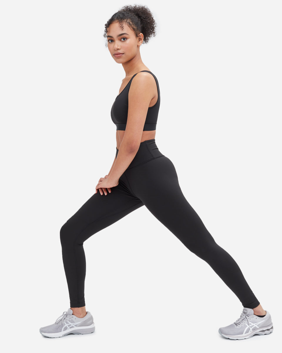 Black  Women's High-Waisted Leggings 