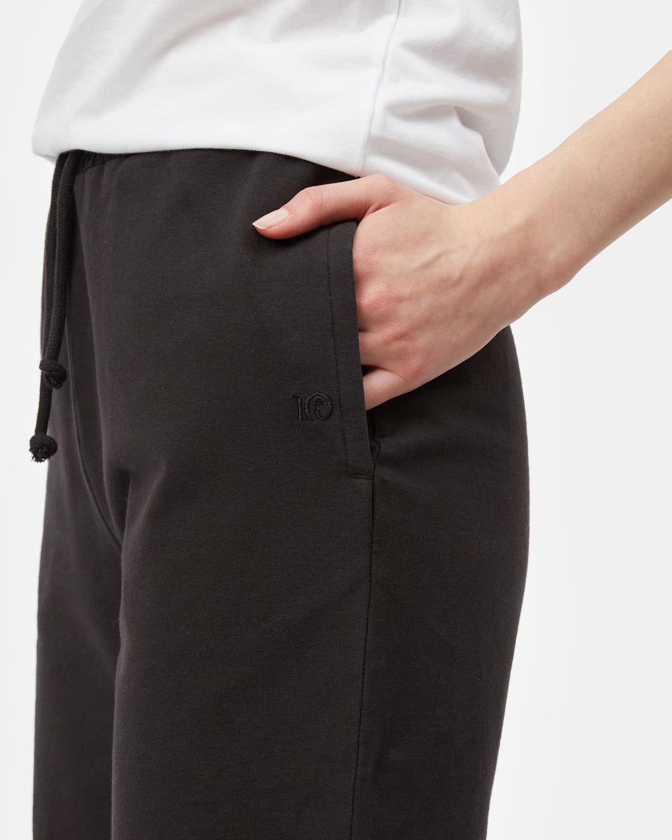 Black Women's High Rise Sweat Shorts