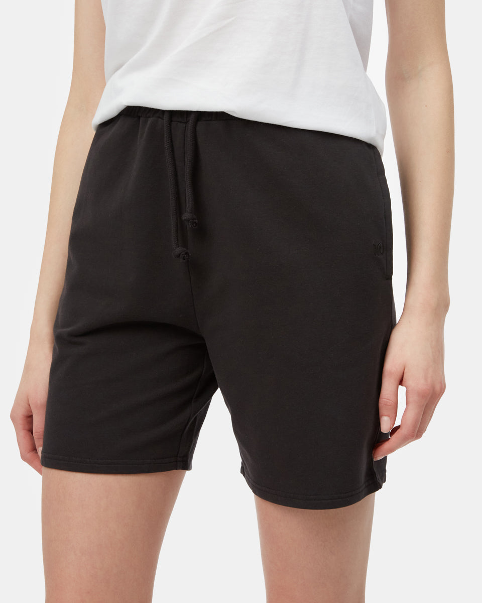 Black Women's High Rise Sweat Shorts
