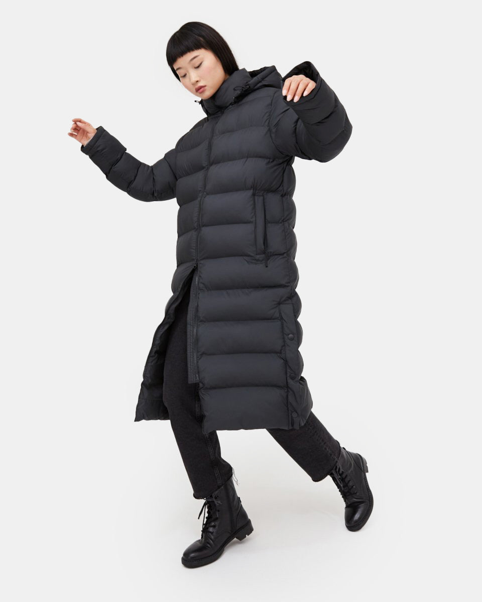 Black Women's Long Puffer Jacket