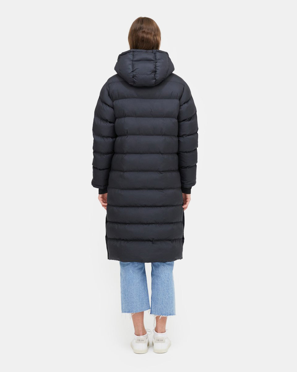 Black Women's Long Puffer Jacket