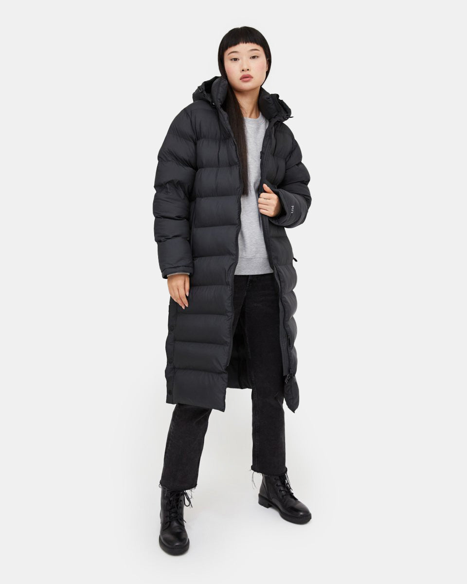 Black Women's Long Puffer Jacket