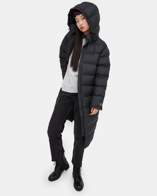 Black Women's Long Puffer Jacket