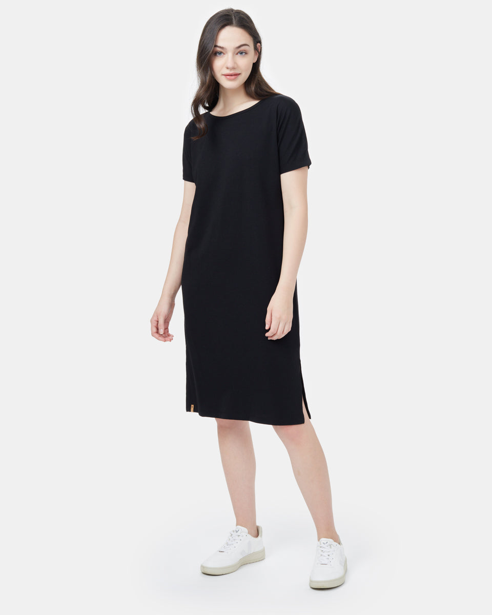 Black Women's Long T-Shirt Dress
