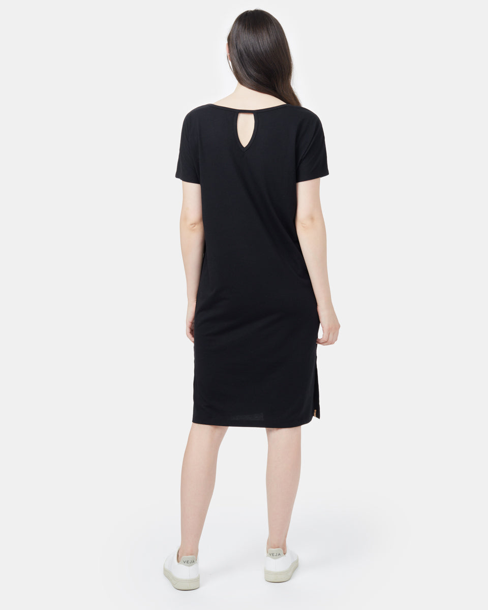 Black Women's Long T-Shirt Dress