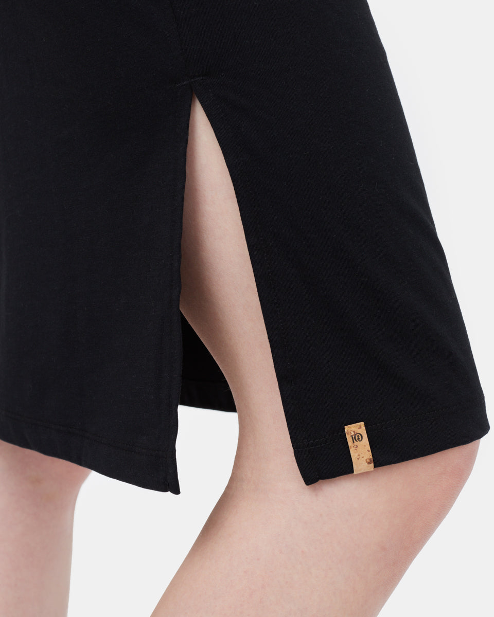 Black Women's Long T-Shirt Dress