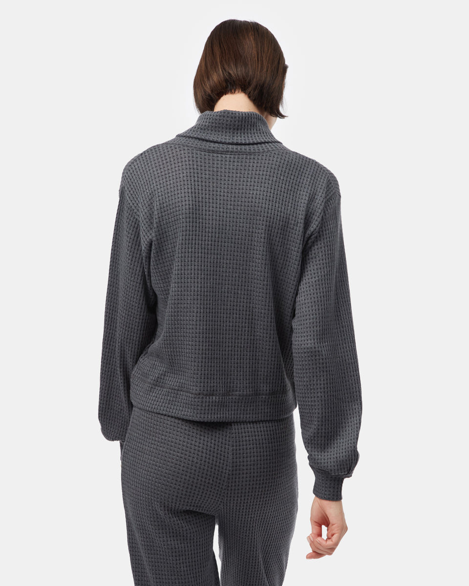 Black Women's Loose-Fit Cowl Neck Top