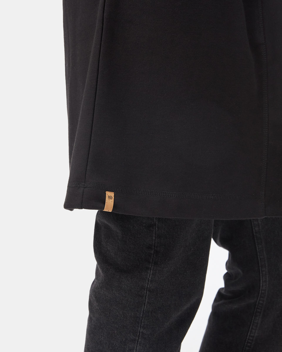 Black Women's Mid-Length Cardigan