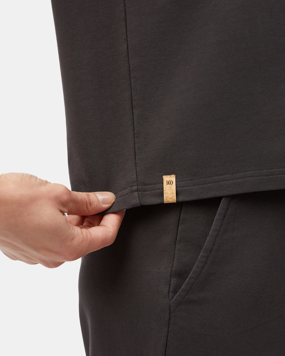 Black Women's Organic French Terry Short Sleeve Top