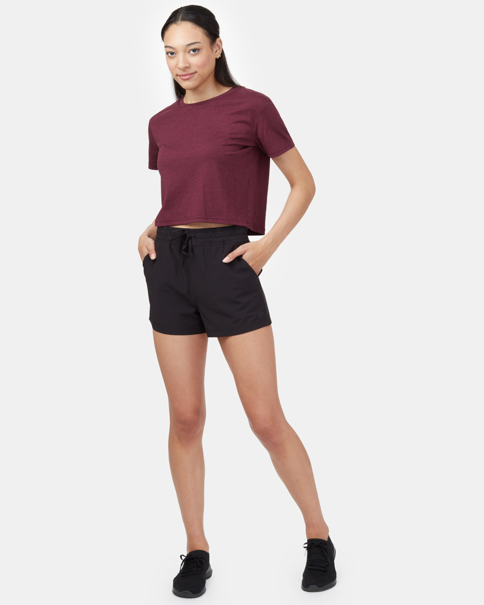 Black Women's Recycled Polyester Shorts