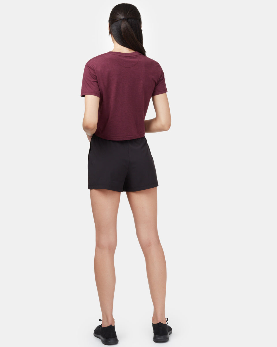 Black Women's Recycled Polyester Shorts