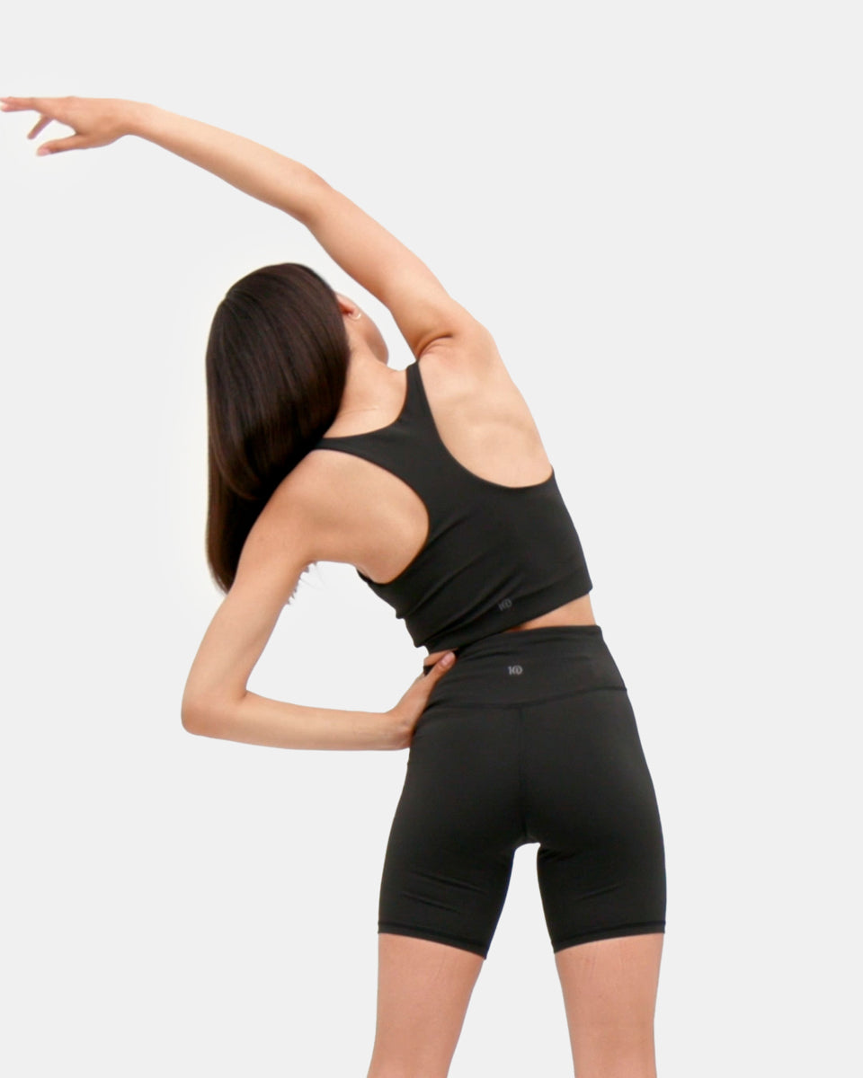 Black Women's Recycled Sports Bra Top