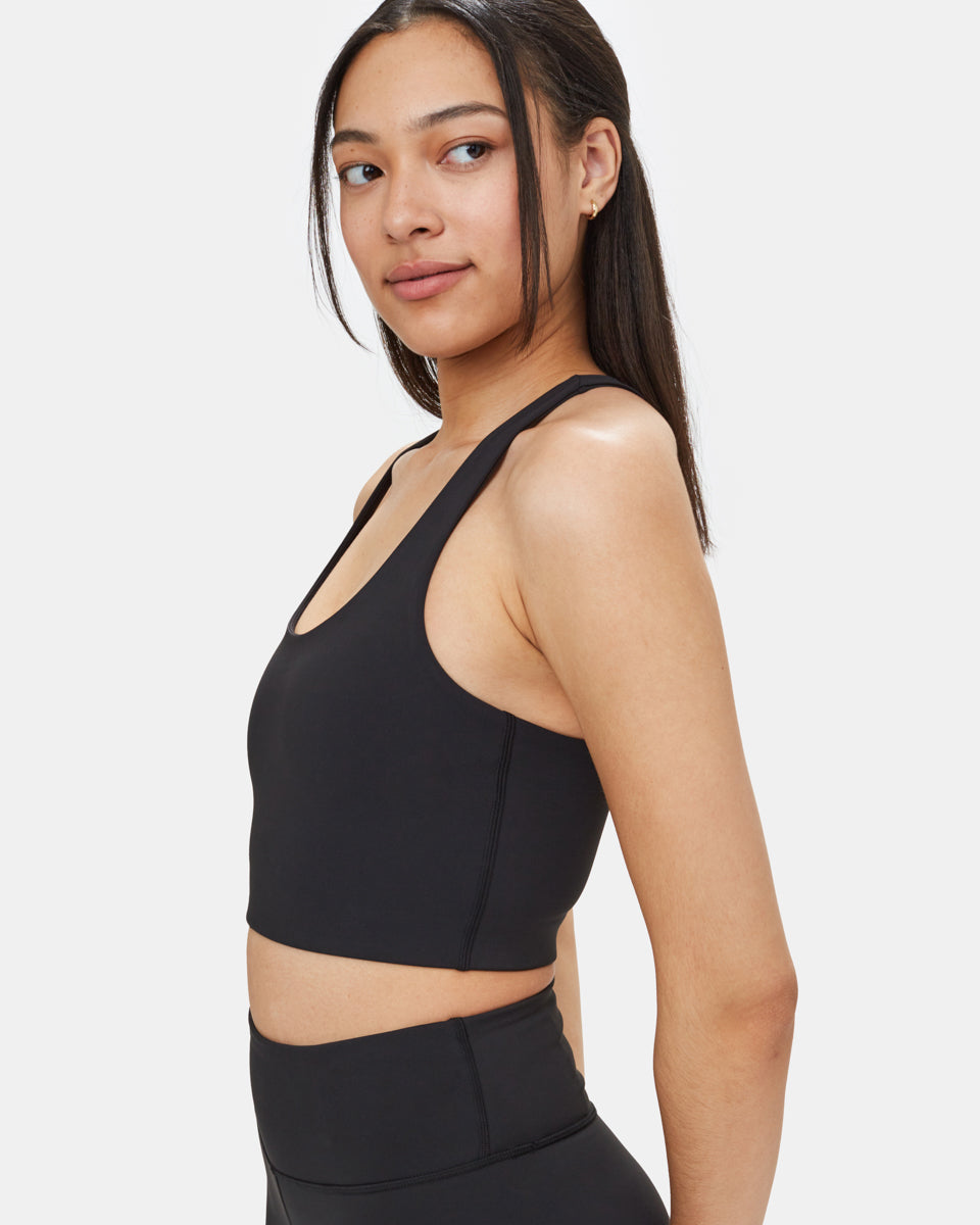 Black Women's Recycled Sports Bra Top