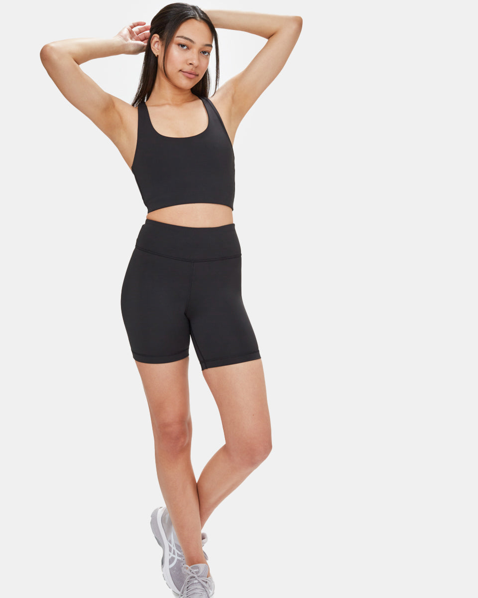Black Women's Recycled Sports Bra Top