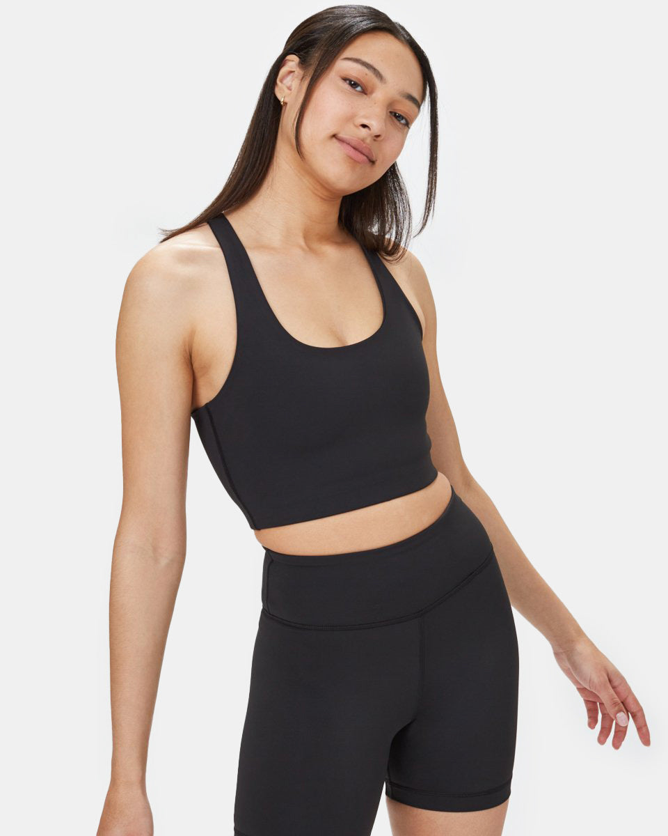 Black Women's Recycled Sports Bra Top