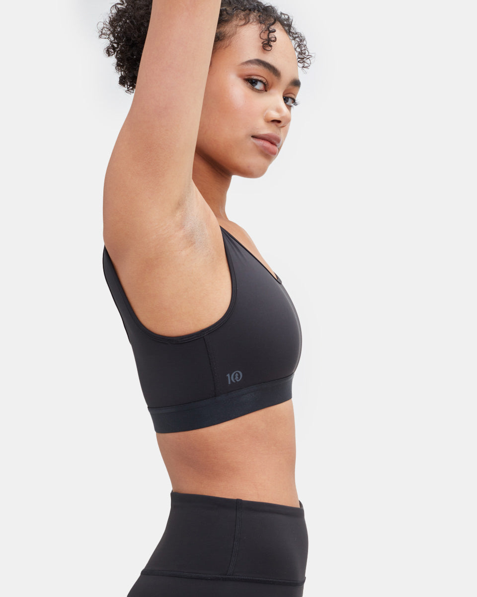 Black  Women's Sports Bra