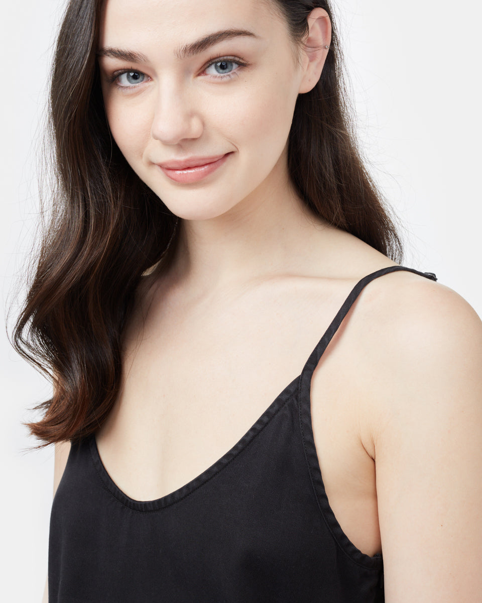 Black Women's Tencel Tank Romper