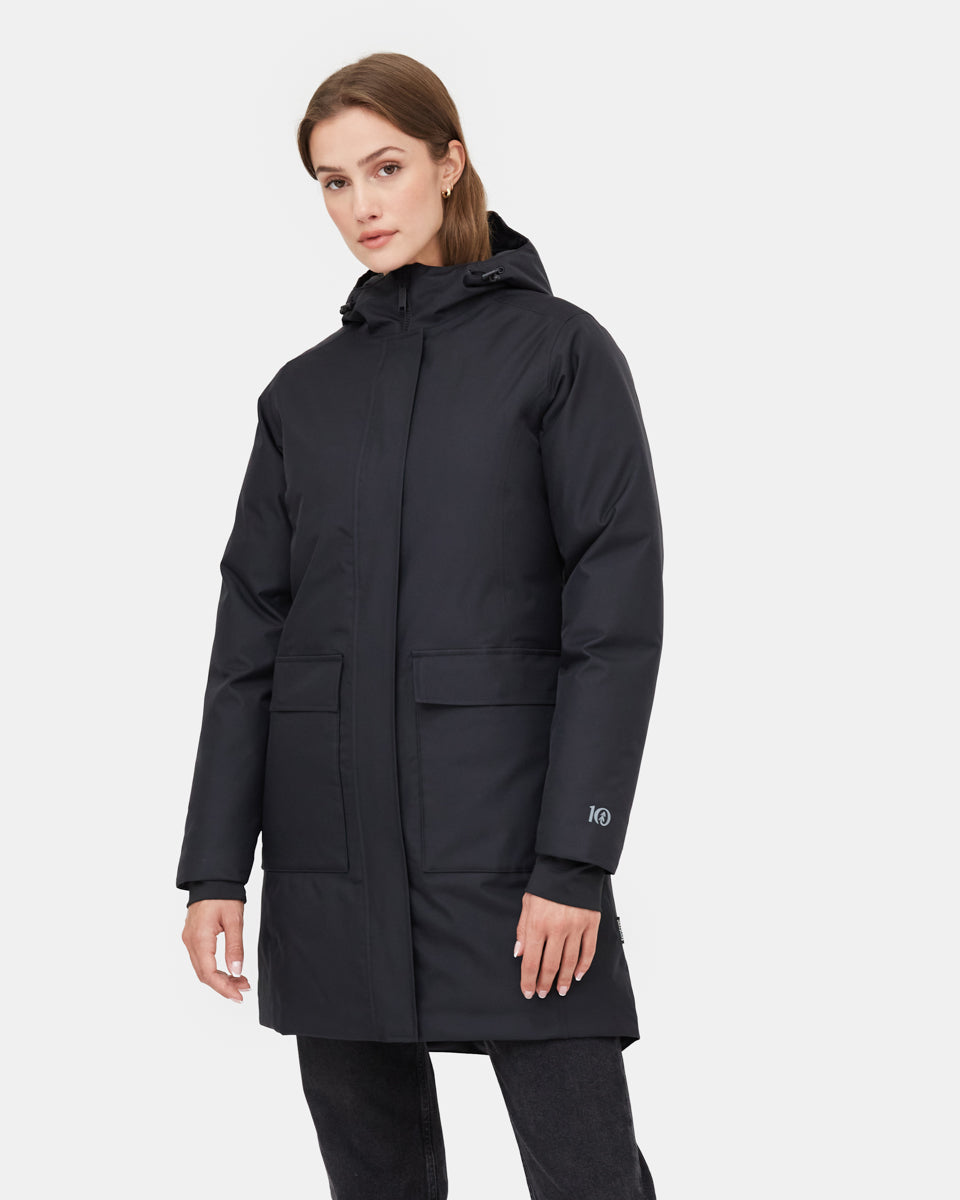 Black Women's Water Resistant Puffer Jacket