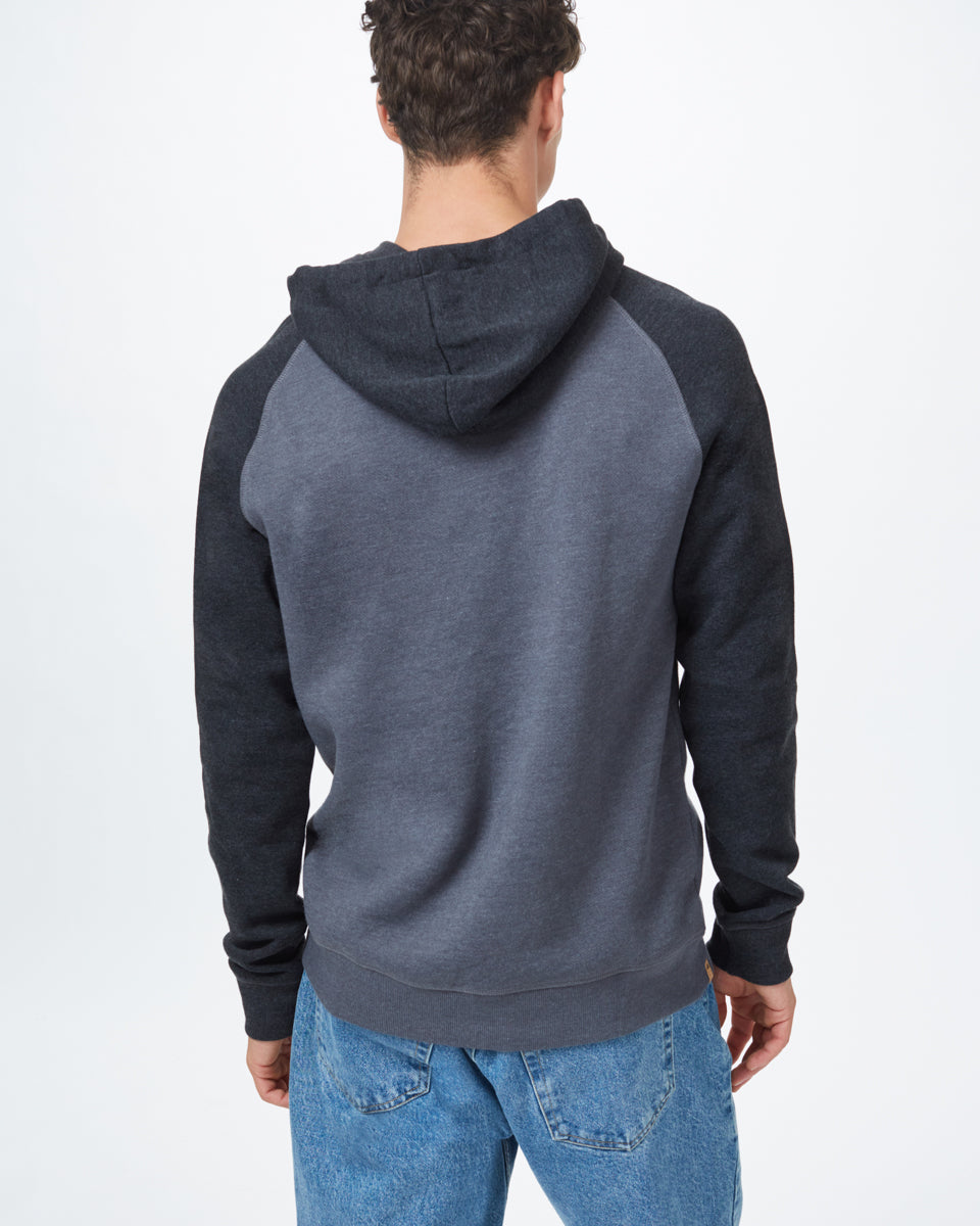 Black,Gray Organic Cotton Button Hoodie