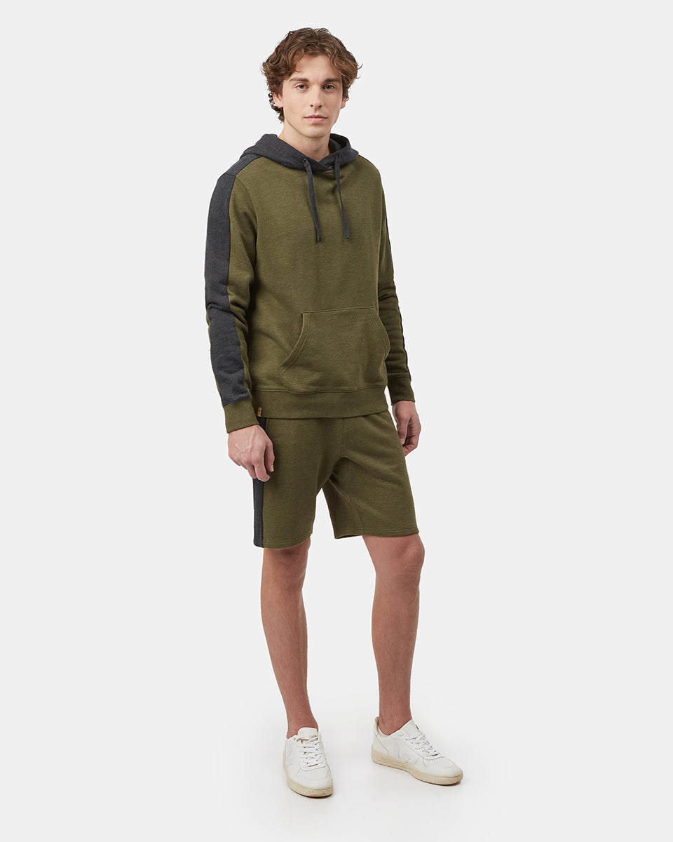 Black,Green Men's Organic Cotton Block Stripe Pullover