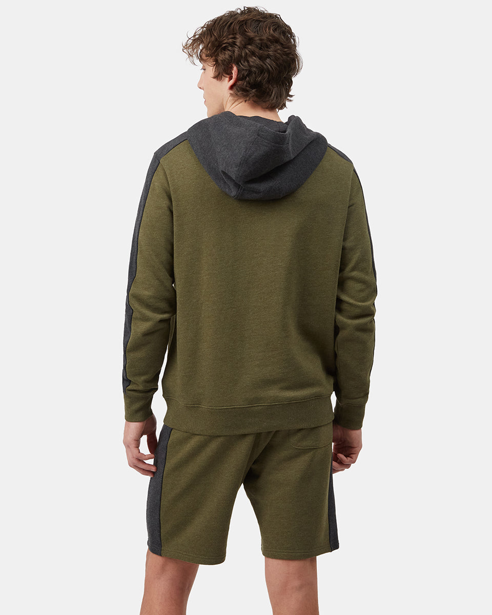 Black,Green Men's Organic Cotton Block Stripe Pullover