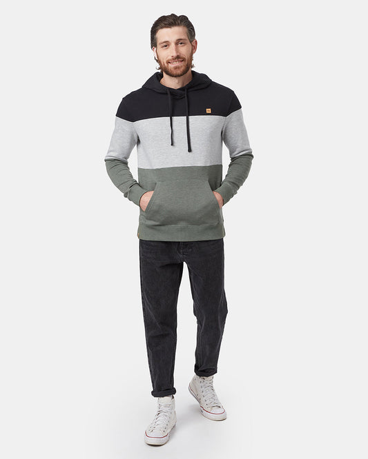 Black,Green Men's Stripe Pullover Hoodie