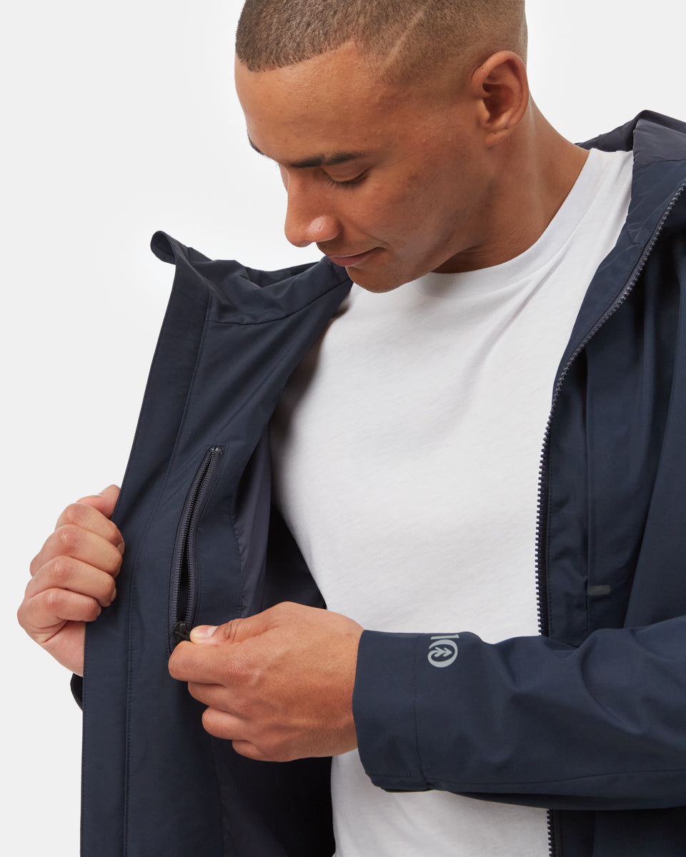 Blue Men's Waterproof Rain Jacket