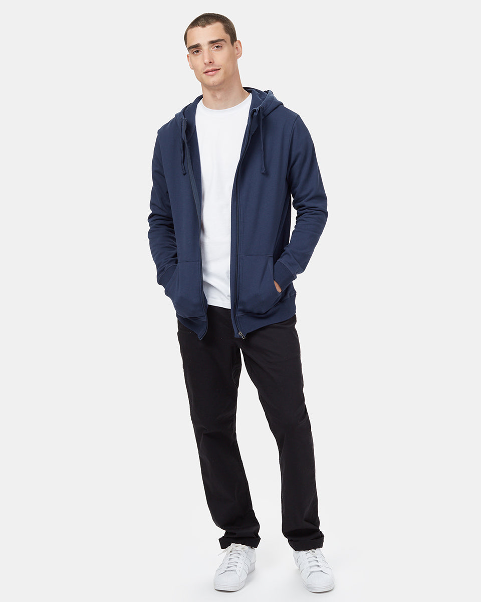 Blue  Men's Eco-Friendly Zip-Up Hoodie