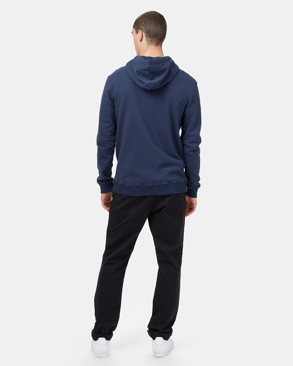 Blue  Men's Eco-Friendly Zip-Up Hoodie