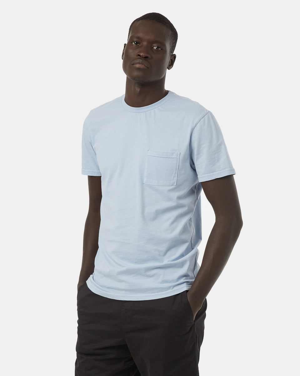 Blue Men's Organic Cotton Pocket Tee