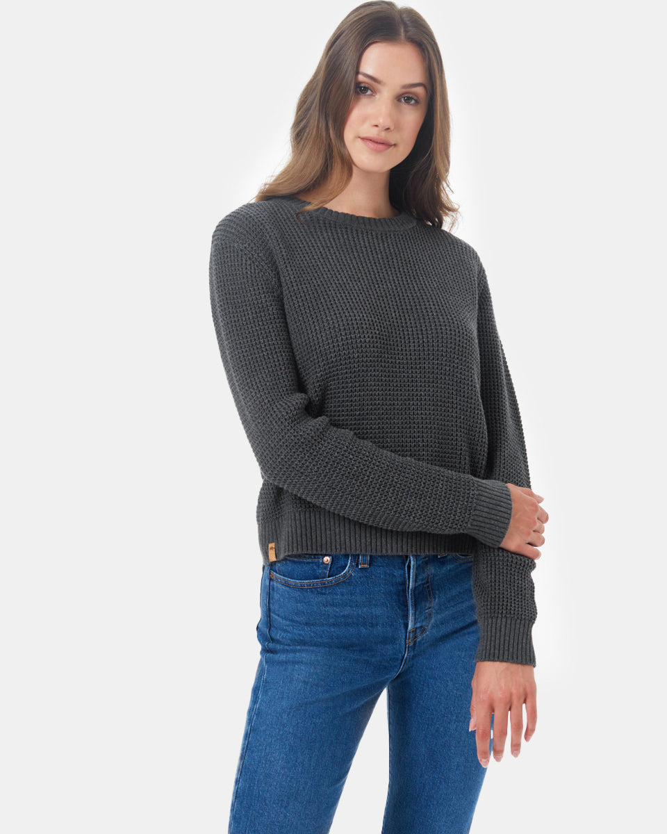 Blue Women's Organic Cotton Knit Sweater