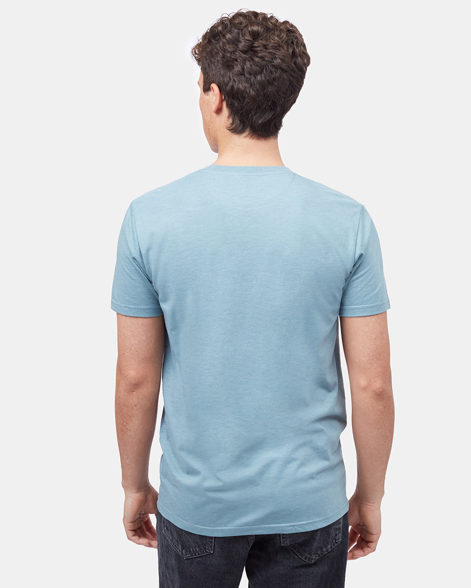 Blue Crew Neck Short Sleeve T-Shirt